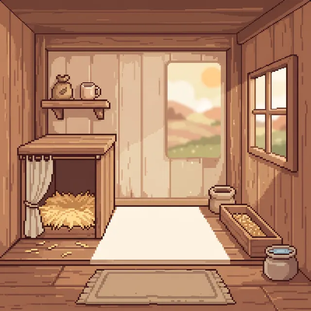 Pixel farm background
